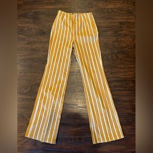 Forever 21 size XS long stripped yellow dress pants
